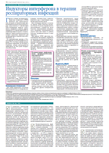 Индукторы интерферона в терапии респираторных инфекций