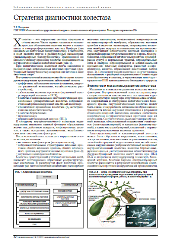 Стратегия диагностики холестаза