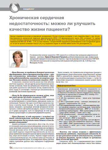 Хроническая сердечная недостаточность: можно ли улучшить качество жизни пациента?