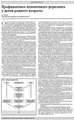 Профилактика пеленочного дерматита у детей раннего возраста