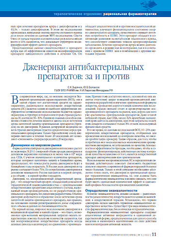 Дженерики антибактериальных препаратов: за и против