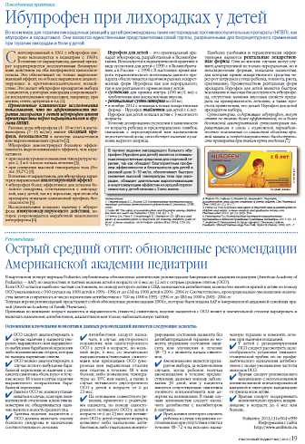 Ибупрофен при лихорадках у детей