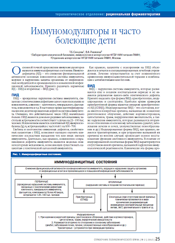 Иммуномодуляторы и часто болеющие дети