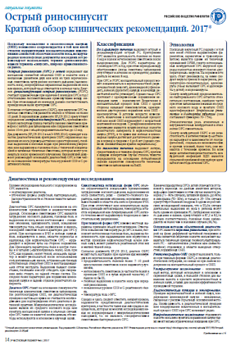 Острый риносинусит