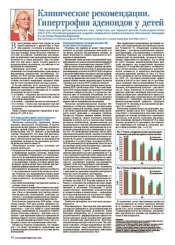 Клинические рекомендации. Гипертрофия аденоидов у детей