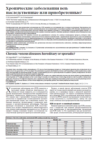 Хронические заболевания вен: наследственные или приобретенные?
