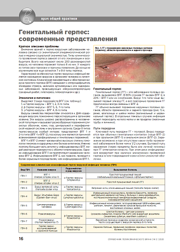 Генитальный герпес:  современные представления