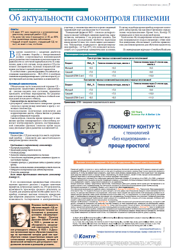 Об актуальности самоконтроля гликемии