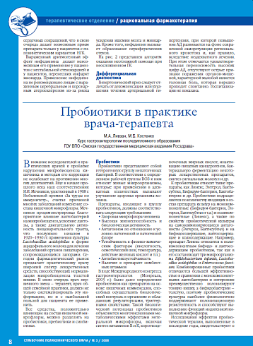 Пробиотики в практике врача-терапевта