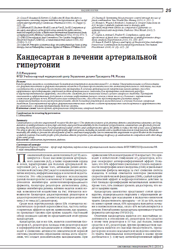 Кандесартан в лечении артериальной гипертонии