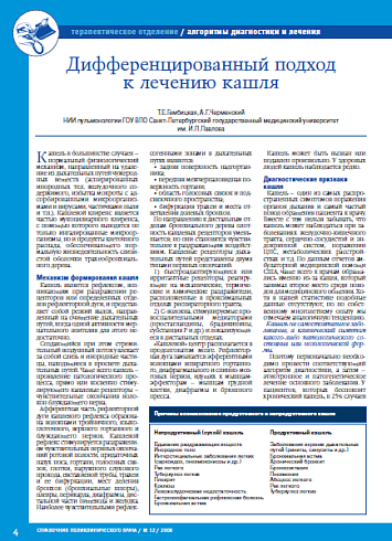 Дифференцированный подход к лечению кашля