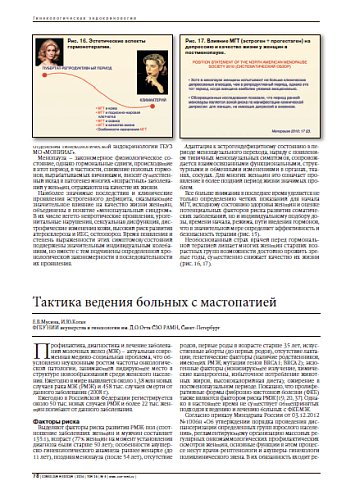 Тактика ведения больных с мастопатией