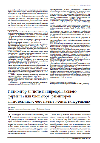 Ингибитор ангиотензинпревращающего фермента или блокаторы рецепторов ангиотензина: с чего начать лечить гипертензию