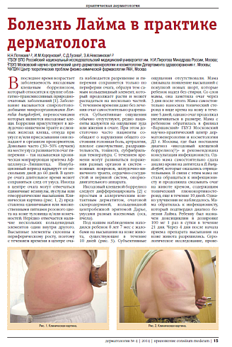 Болезнь Лайма в практике дерматолога