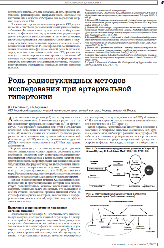 Роль радионуклидных методов исследования при артериальной гипертонии
