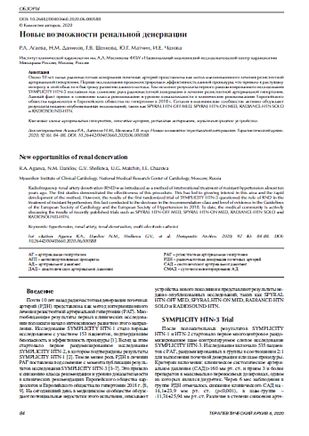Новые возможности ренальной денервации