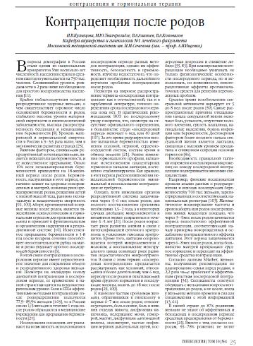 Контрацепция после родов