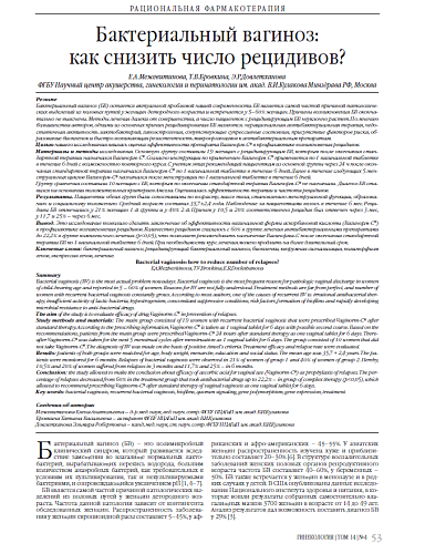 Бактериальный вагиноз:  как снизить число рецидивов?