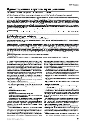 Односторонняя глухота: пути решения