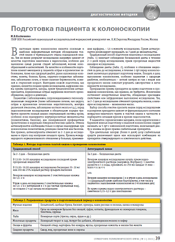 Подготовка пациента к колоноскопии