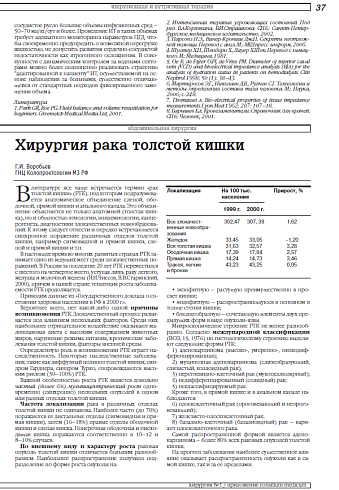 Хирургия рака толстой кишки