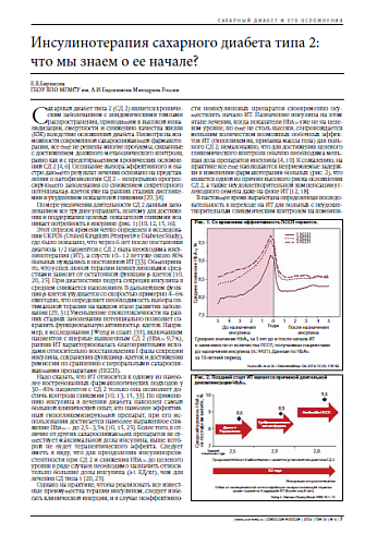 Инсулинотерапия сахарного диабета типа 2: что мы знаем о ее начале?