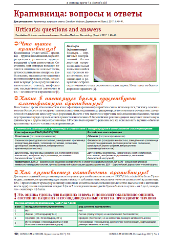 Крапивница: вопросы и ответы 
