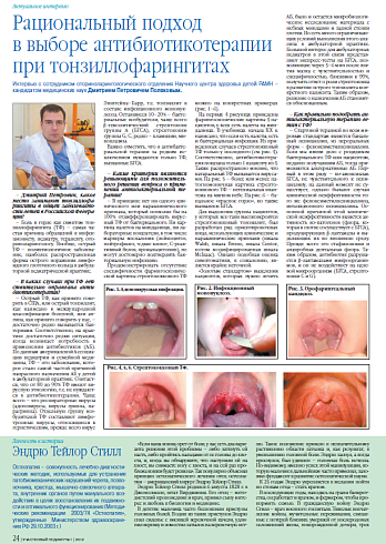 Рациональный подход в выборе антибиотикотерапии при тонзиллофарингитах