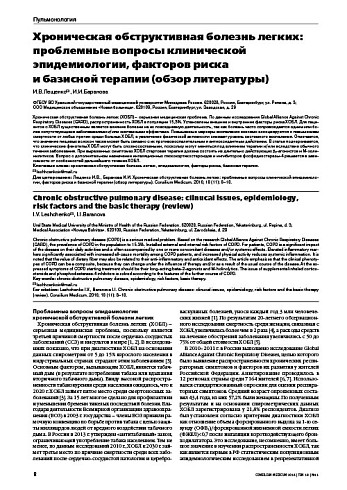 Хроническая обструктивная болезнь легких: проблемные вопросы клинической эпидемиологии, факторов риска  и базисной терапии (обзор литературы)