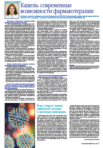 Кашель: современные возможности фармакотерапии