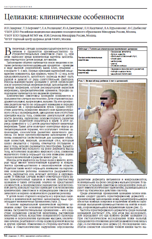 Целиакия: клинические особенности