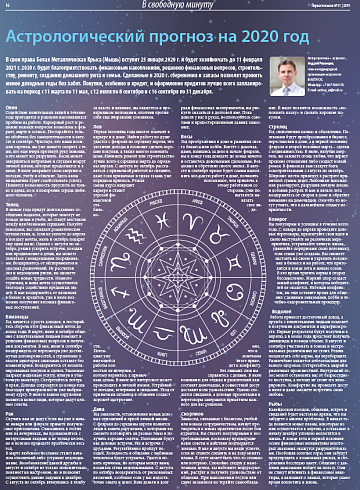 Астрологический прогноз на 2020 год