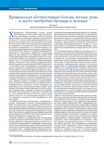 Хроническая обструктивная болезнь легких: роль и место тиотропия бромида в лечении