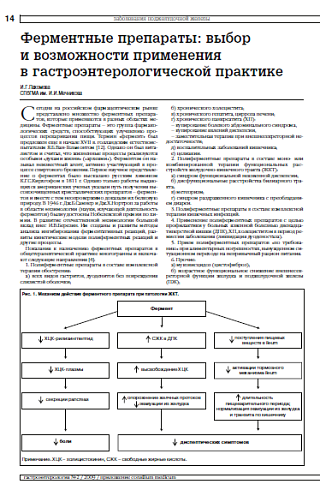 Ферментные препараты: выбор и возможности применения в гастроэнтерологической практике