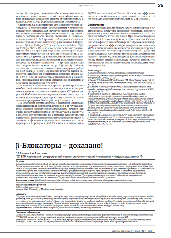 b-Блокаторы – доказано!