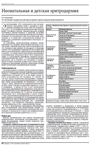 Неонатальная и детская эритродермия