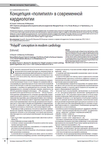 Концепция «полипилл» в современной кардиологии