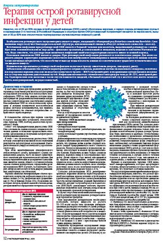 Терапия острой ротавирусной инфекции у детей