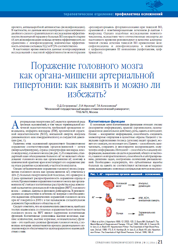 Поражение головного мозга как органа-мишени артериальной гипертонии: как выявить и можно ли избежать?
