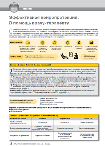 Эффективная нейропротекция. В помощь врачу-терапевту