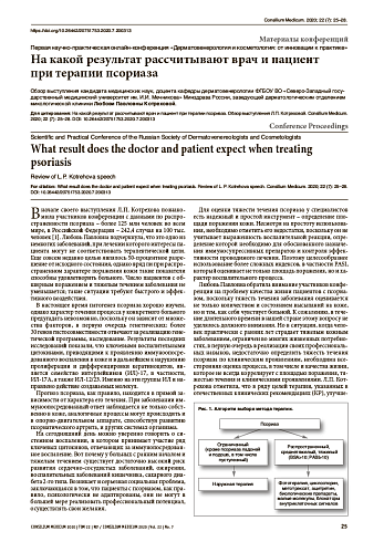 На какой результат рассчитывают врач и пациент  при терапии псориаза