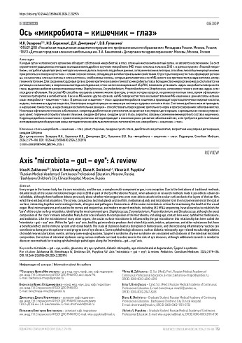 Ось «микробиота – кишечник – глаз»