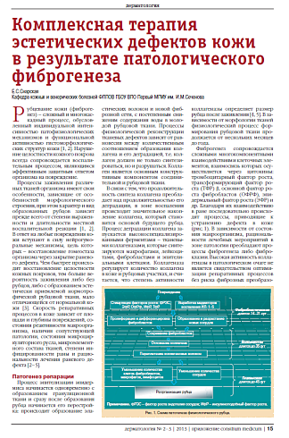 Комплексная терапия эстетических дефектов кожи  в результате патологического фиброгенеза