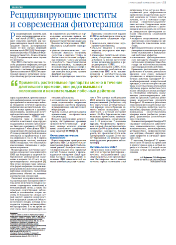 Рецидивирующие циститы и современная фитотерапия