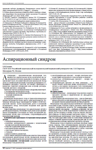 Аспирационный синдром