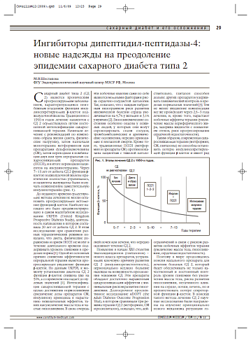 Ингибиторы дипептидил-пептидазы-4: новые надежды на преодоление эпидемии сахарного диабета типа 2