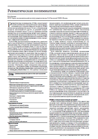 Ревматическая полимиалгия