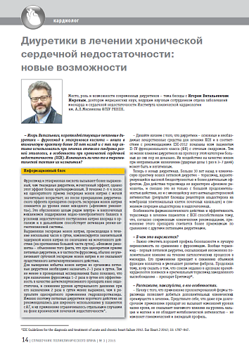Диуретики в лечении хронической сердечной недостаточности: новые возможности