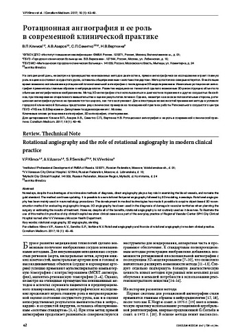 Ротационная ангиография и ее роль  в современной клинической практике