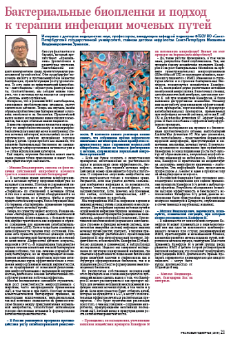 Бактериальные биопленки и подход к терапии инфекции мочевых путей
